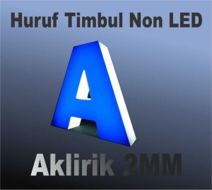 Huruf Timbul Non LED Aklirik 2mm