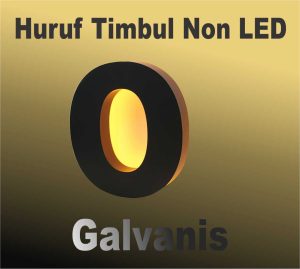 Huruf Timbul Non LED Galvanis