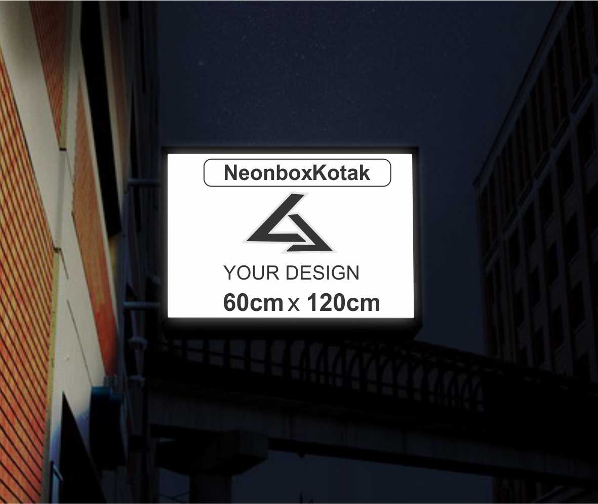neon kotak 60 x 120 Neonbox Kotak - Uk. 60cm x 120cm - Gambar 1
