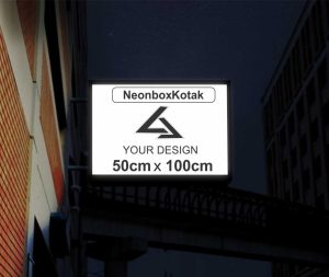 Neonbox Kotak - Uk. 50cm x 100cm