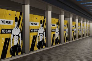 Sticker Oneway Vision Print Indoor + Instalasi