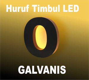 Huruf Timbul LED Galvanis