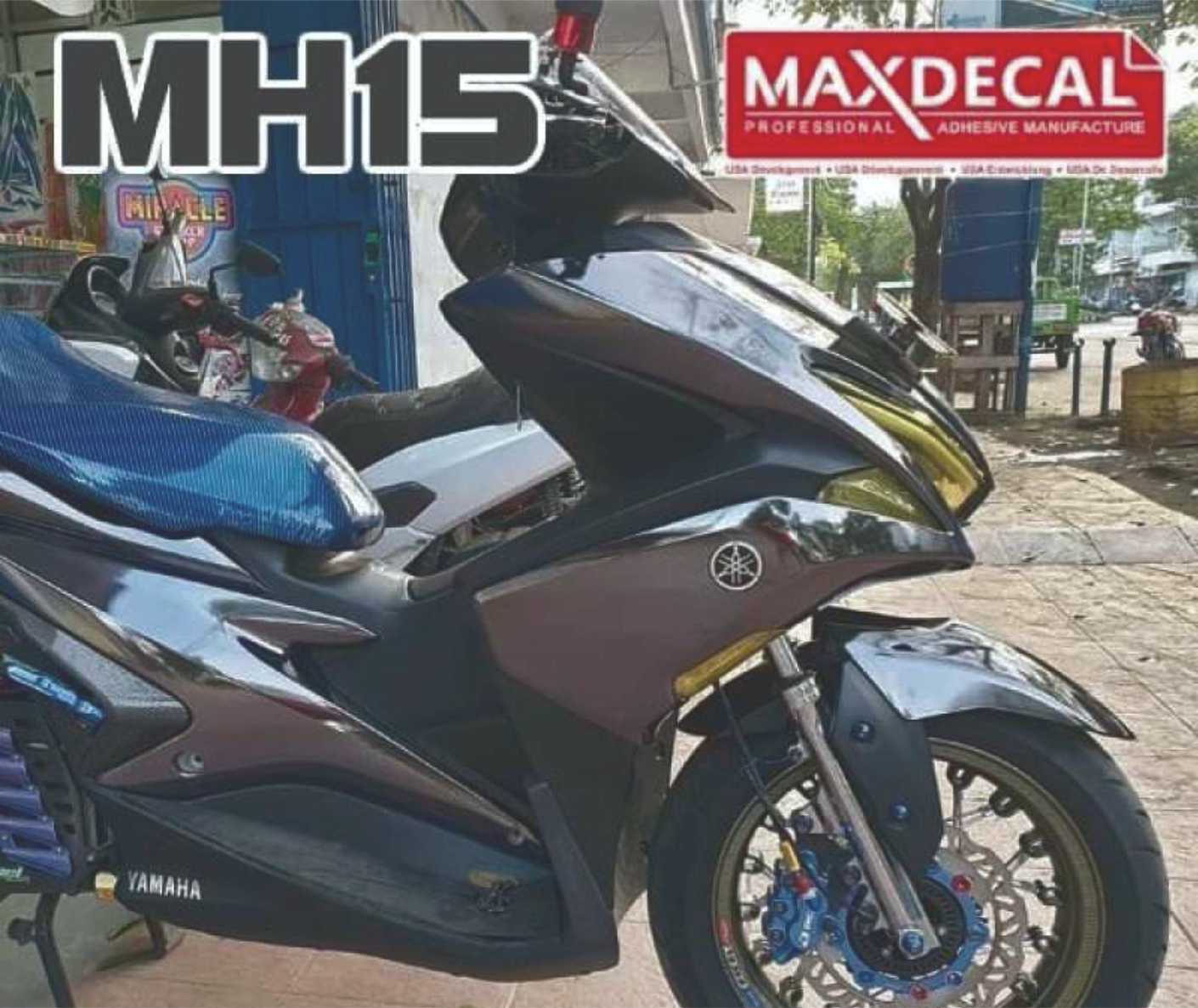 24 RSTICKER - MAXDECAL 9500 MH15 Mirror Chrome BLACK 152cm Meteran Krom Cermin Wrap - Gambar 1