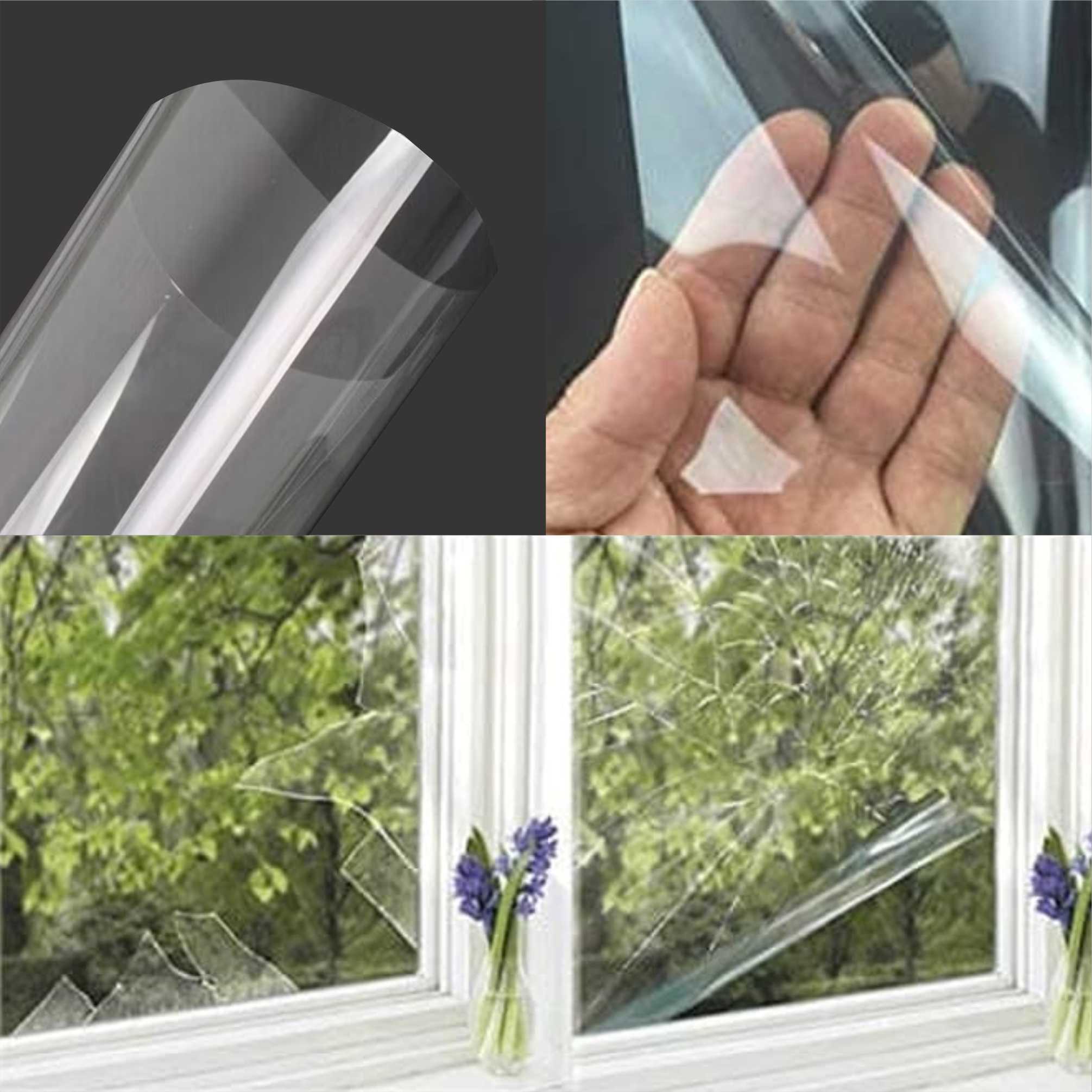 9 RSTICKER - Safety Window Film Kaca Gedung Kantor Rumah Bening Tebal 8 mil ROLL - Gambar 1