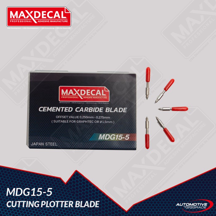 99382db3-5206-473b-ba17-46a60ce786e5.jpg RSTICKER - Mata Pisau MAXDECAL Japan Steel Mesin Kating GRAPHTEC MDG CB15U Box - Gambar 1