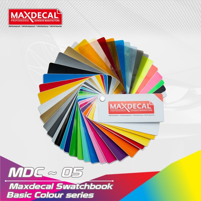 c6c08ee3-22ac-412b-85d4-4cbd49180cff.jpg RSTICKER - KATALOG MAXDECAL 7500 Series Color Vinyl Swatchbook Card Original - Gambar 1